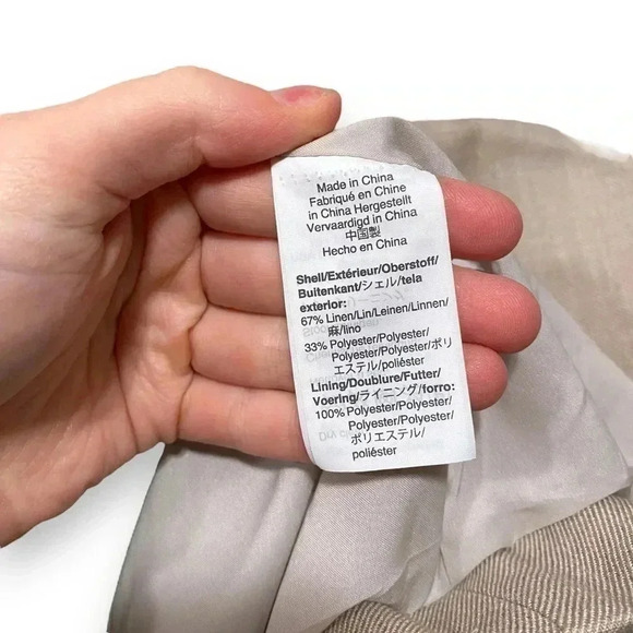 J. Crew Parke Blazer in Stretch Linen Flax Biege Size 2 - Picture 6 of 6